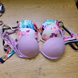 3 32A VS Pink Bras, super push up